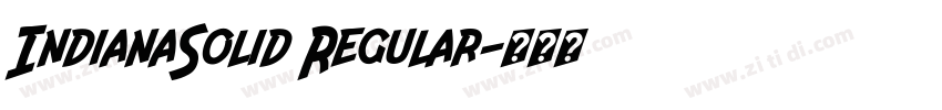IndianaSolid Regular字体转换